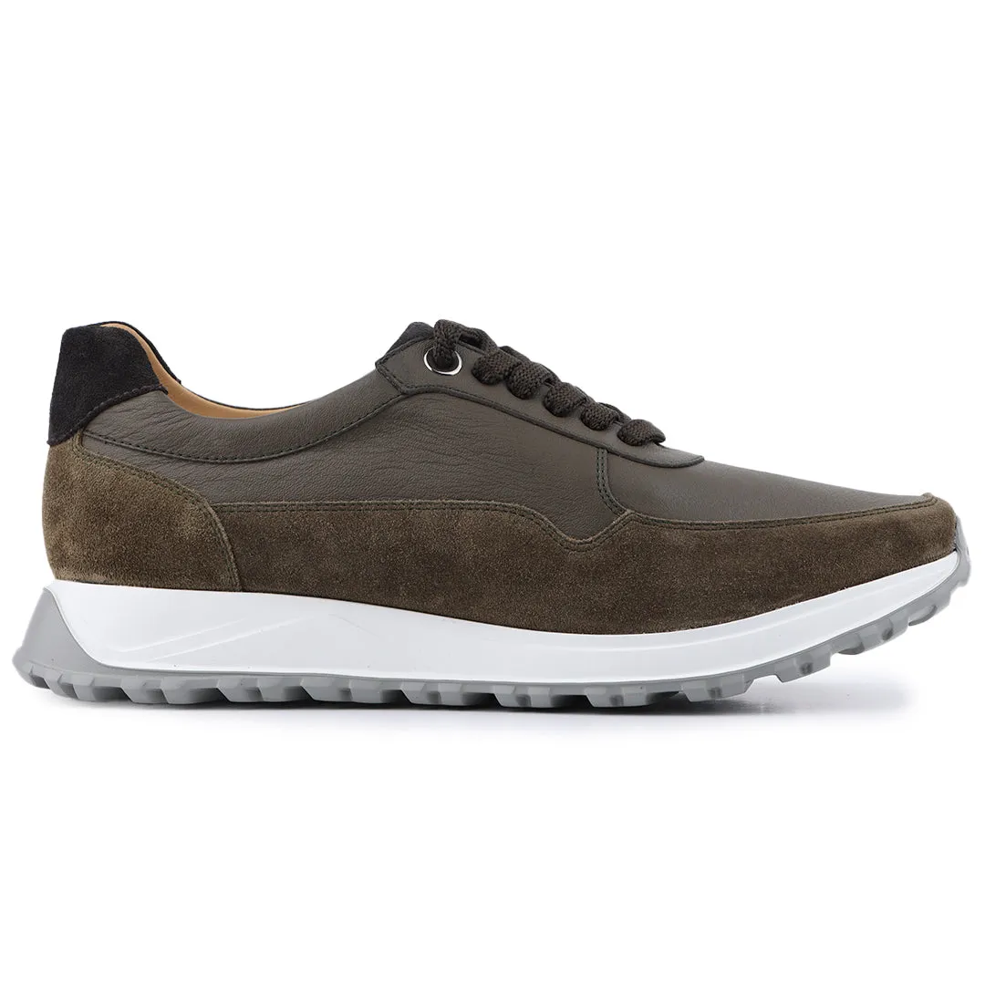Men´s green suede casual sneakers