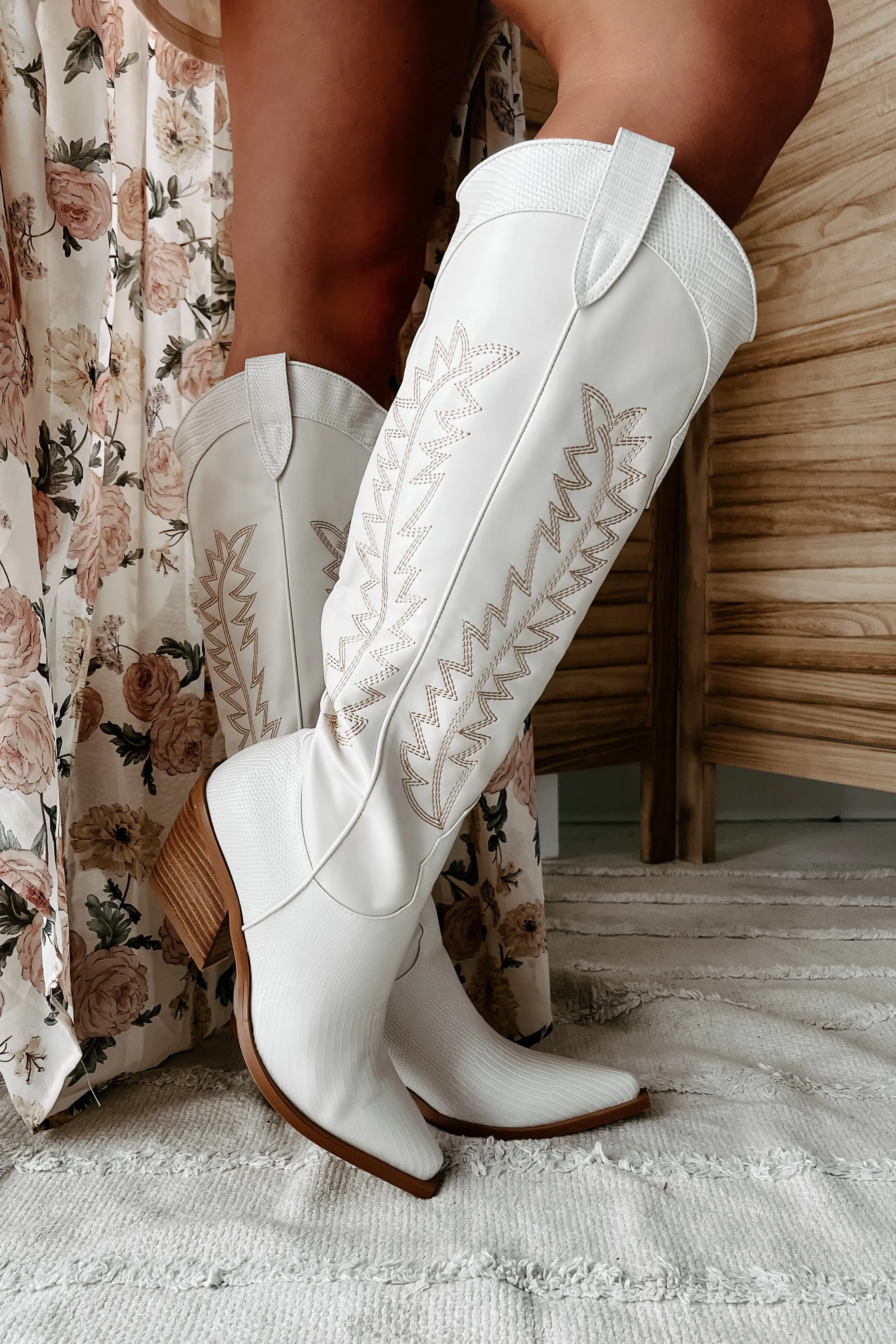 Ukiri Western Billini Boots (Ivory/Ivory Scale)